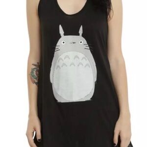 Her Universe Studio Ghibli My Neighbor Totoro Chiffon Back Black Tank Top